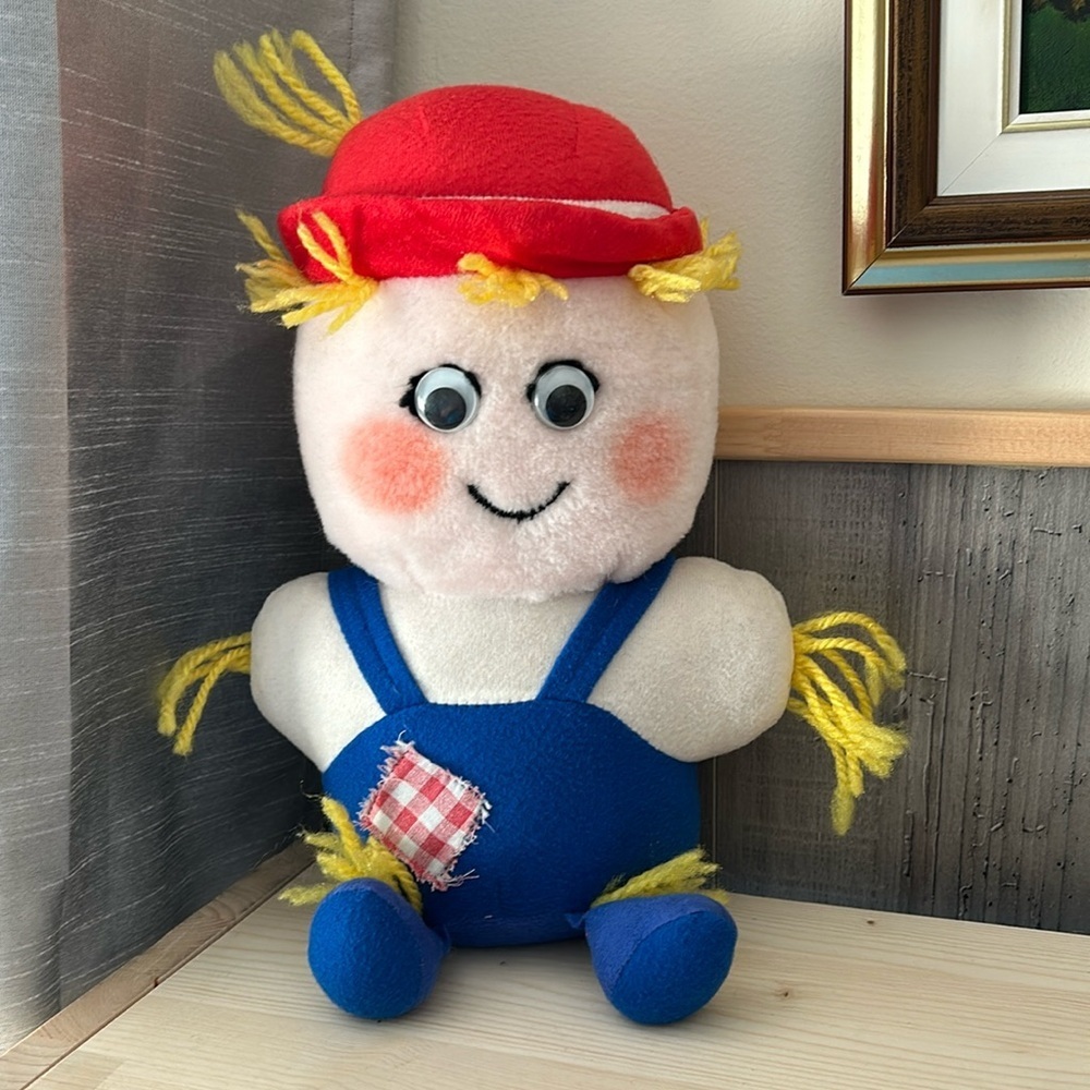 VINTAGE Del-Monte Country Yumkin SHOO-SHOO SCARECROW 13" Plush STUFFED